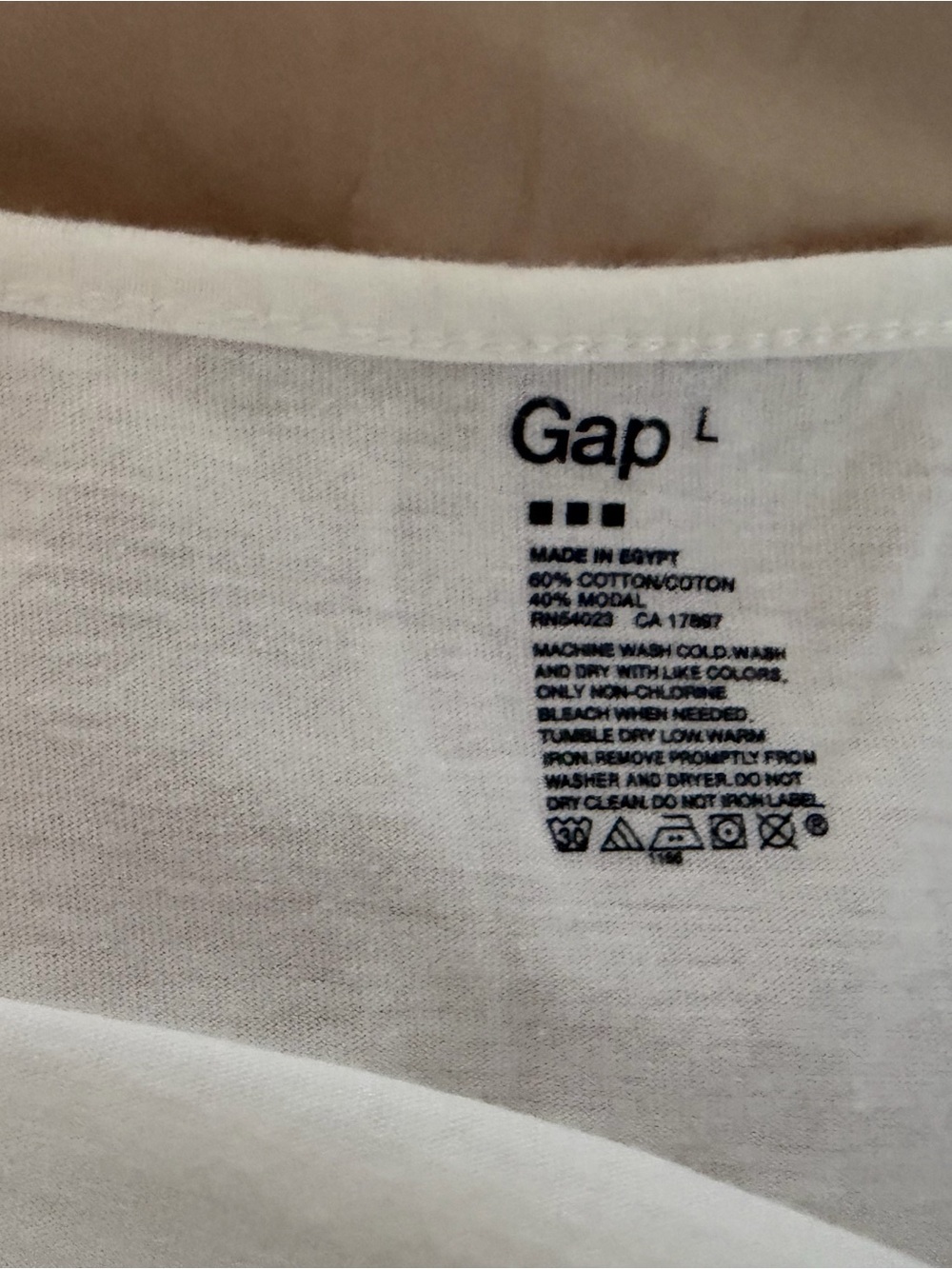 GAP T-shirts, 1 white boatneck, 1 white
